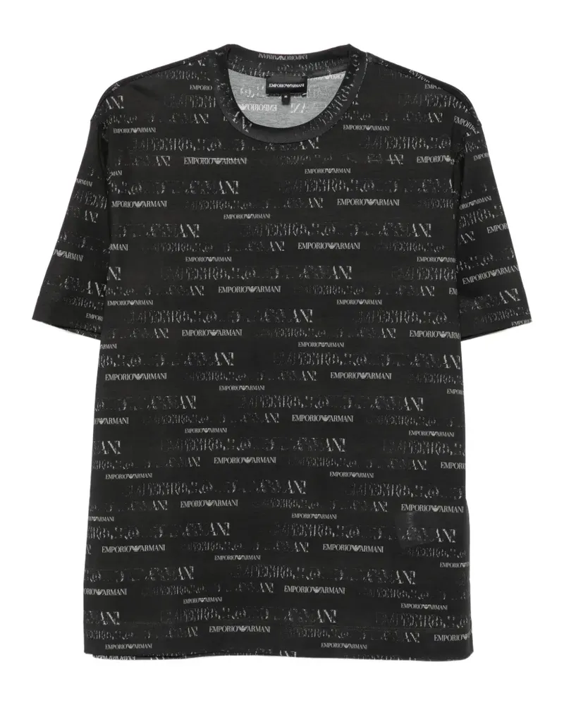 Emporio Armani logo-print T-shirt - Schwarz Schwarz