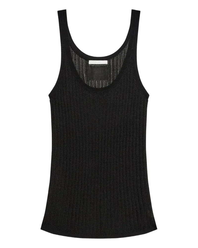 Helmut Lang Geripptes Tanktop - Schwarz Schwarz