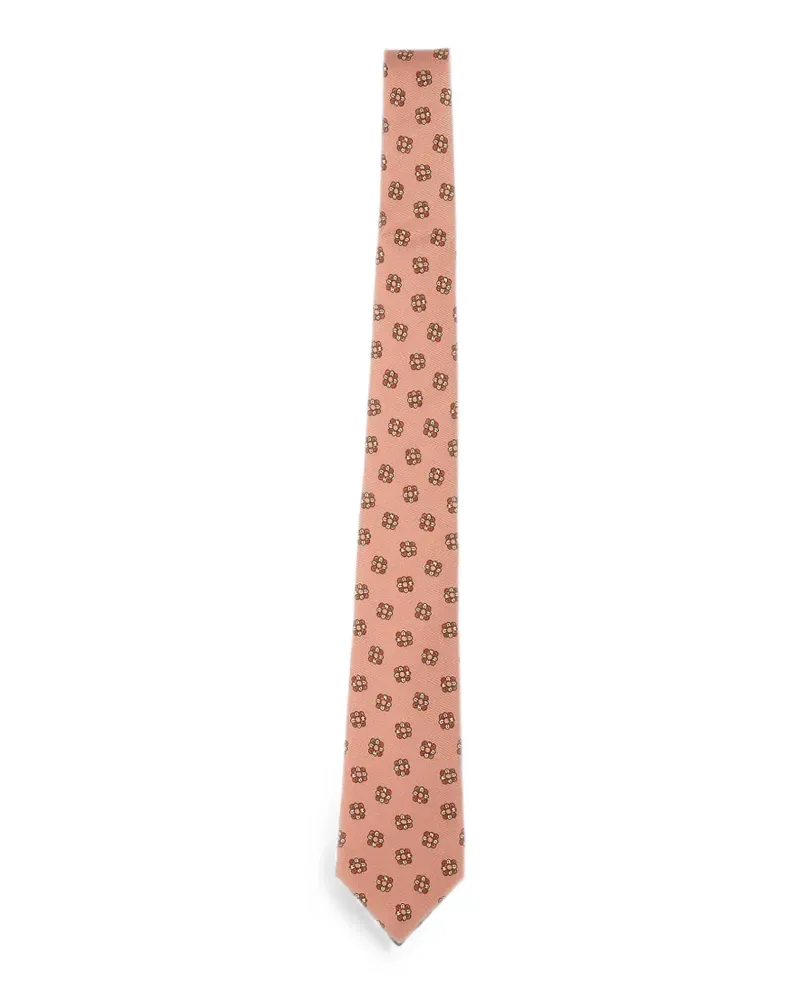 Kiton floral-pattern silk tie - Rosa Rosa