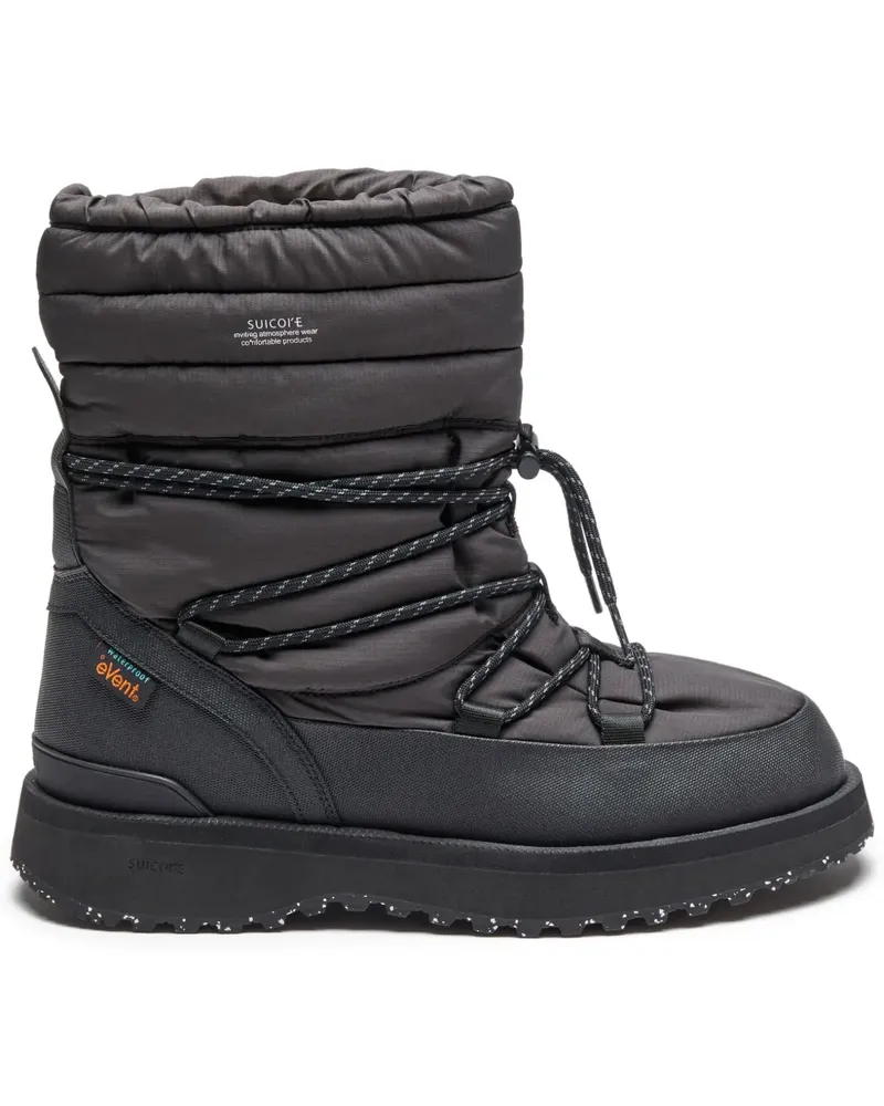 SUICOKE Gesteppte Schnürstiefel - Schwarz Schwarz