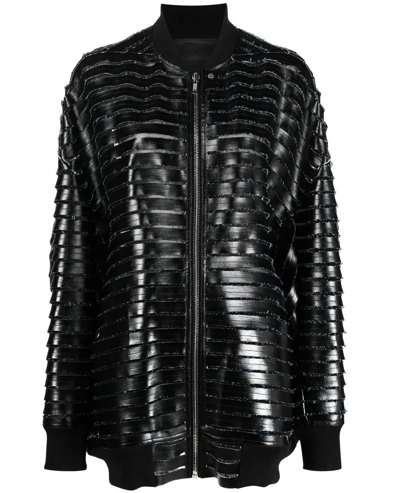 Rick Owens Bomberjacke aus Faux-Leder - Schwarz Schwarz