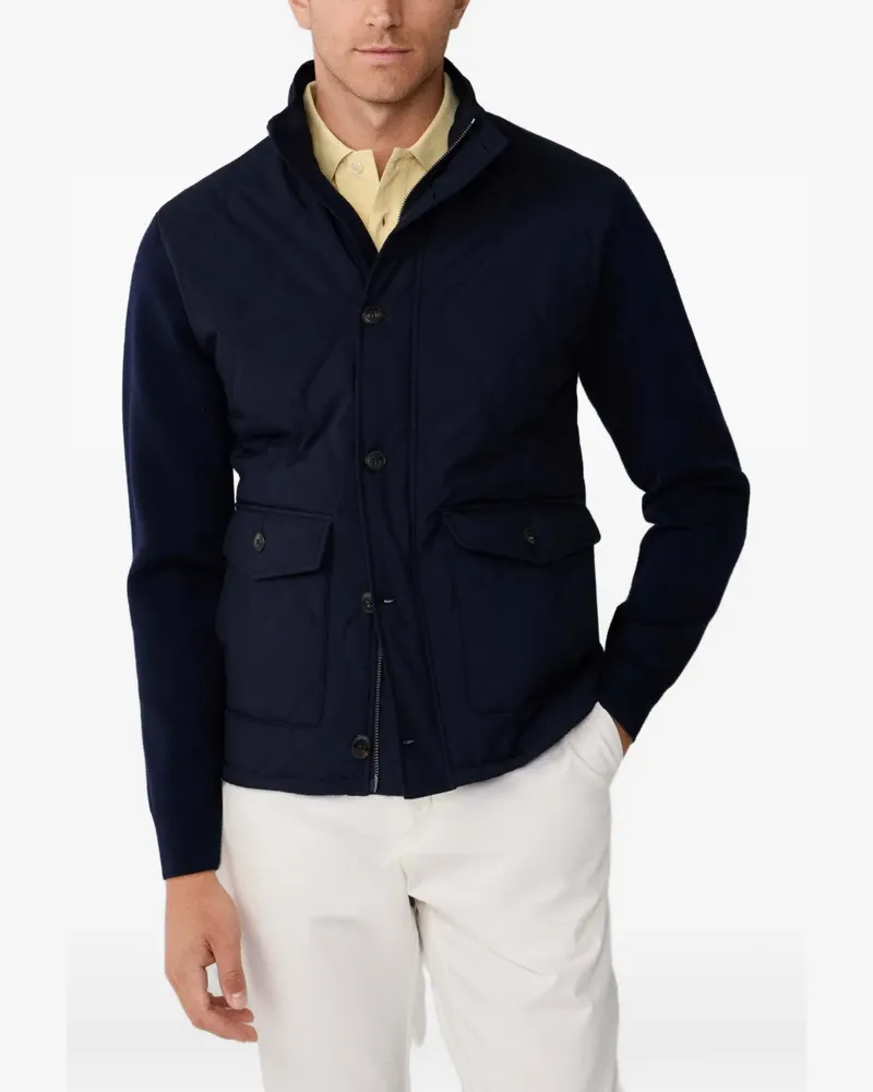 Hackett Gesteppte Jacke mit Zwiebelstich - Blau Blau