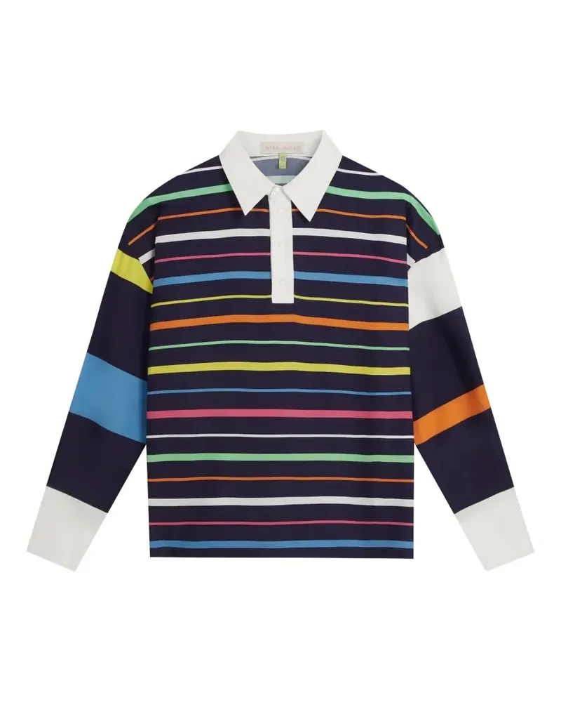 Mira Mikati Gestreiftes Poloshirt - Blau Blau