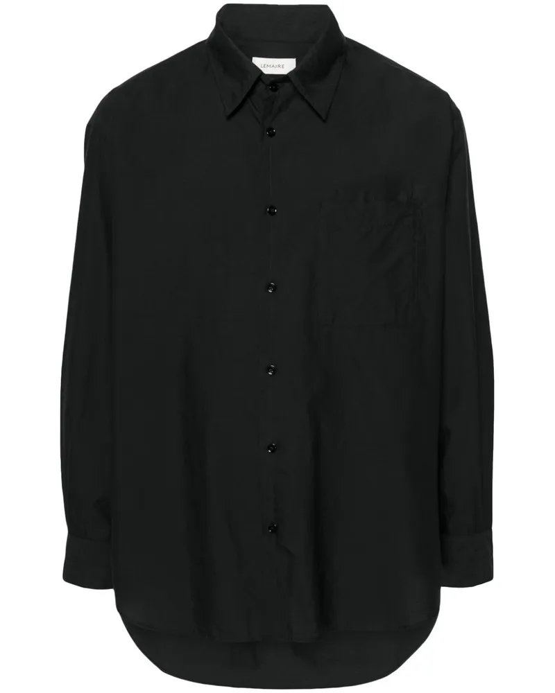 Christophe Lemaire Hemd mit Brusttaschen - Schwarz Schwarz