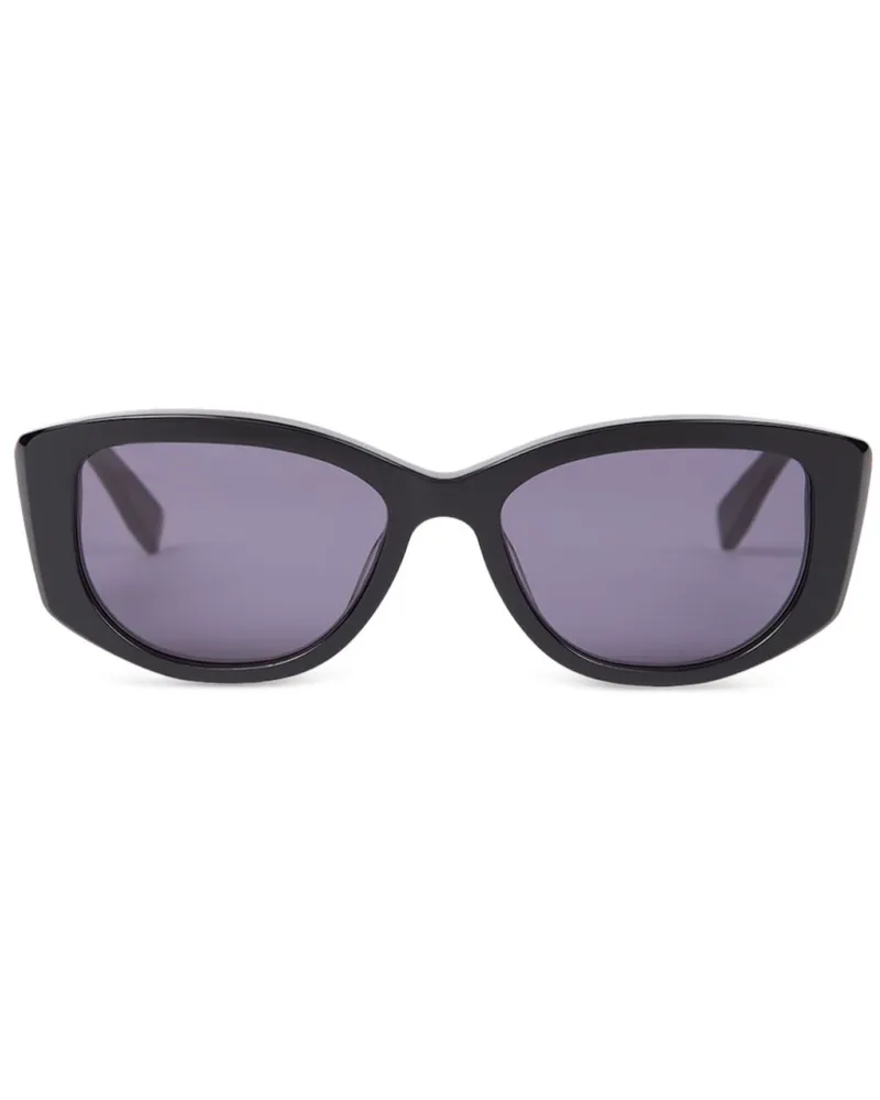 Viktor & Rolf Sonnenbrille mit eckigem Gestell - Schwarz Schwarz