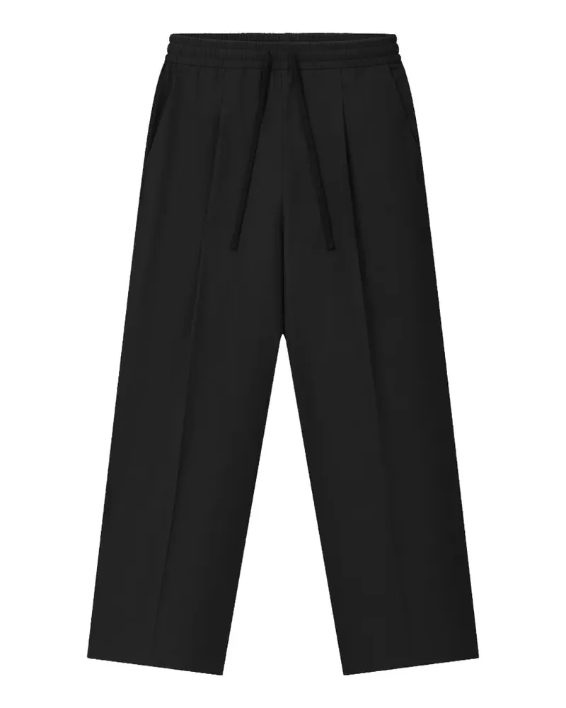 Fear of God silk-blend pleat front drawstring pants - Schwarz Schwarz