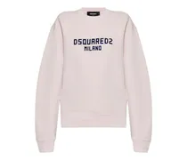 Sweatshirt mit Logo-Print - Rosa