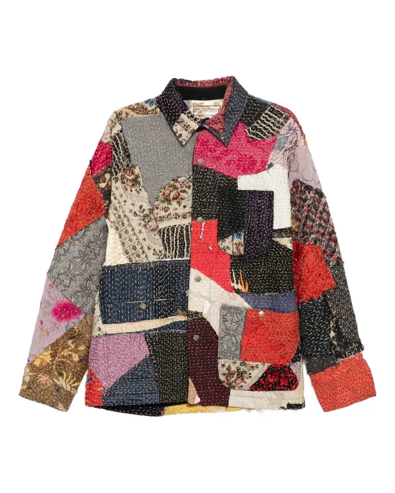 BY WALID Jacke im Patchwork-Design - Rot Rot