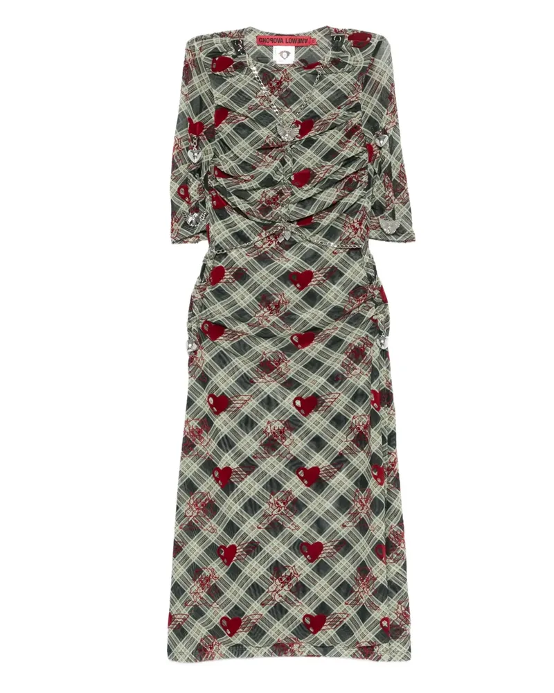CHOPOVA LOWENA Sonicscape Bunny Mesh-Kleid - Grün Grün
