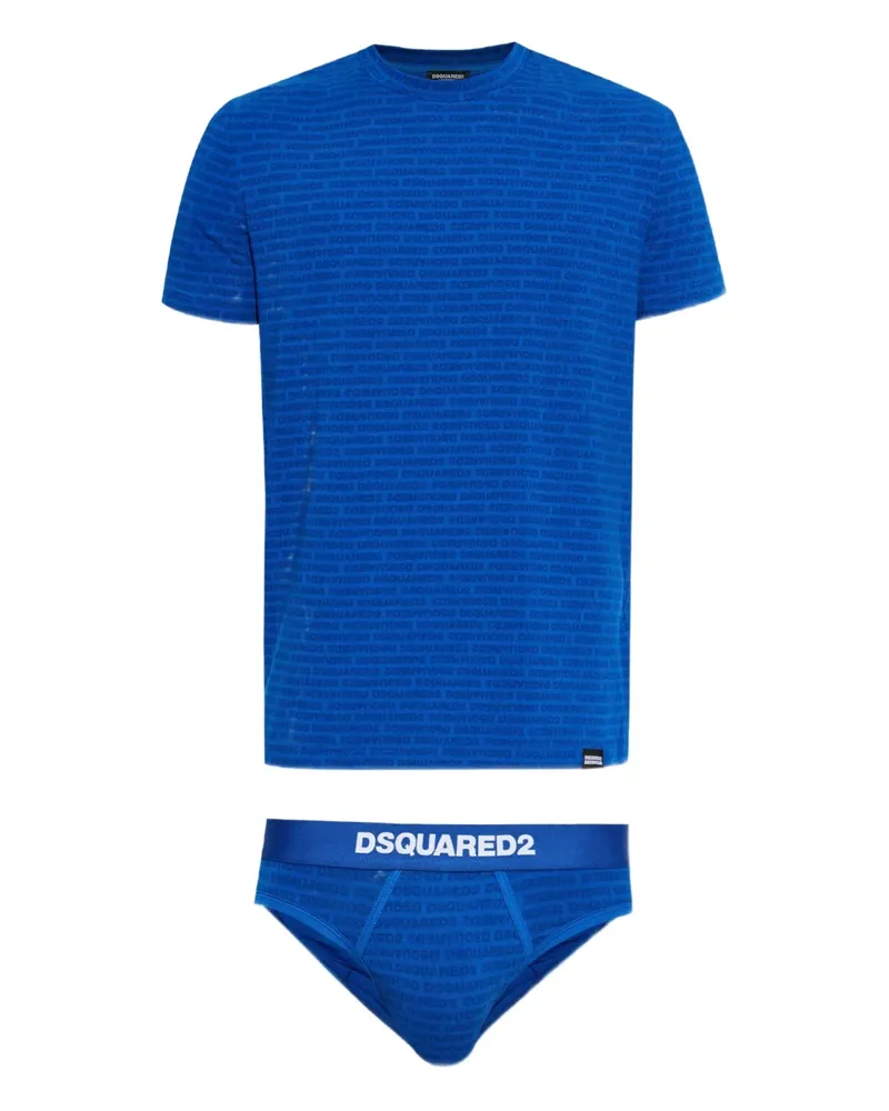 Dsquared2 Set aus T-Shirt und Boxershorts - Blau Blau