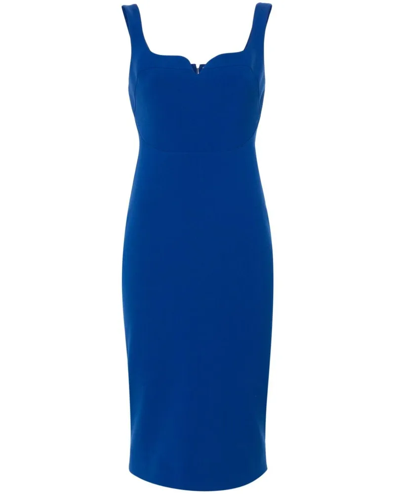 Victoria Beckham Mittellanges Kreppkleid - Blau Blau