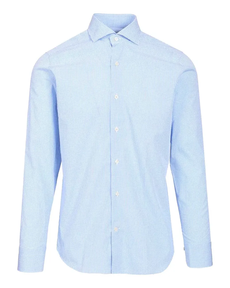 Al Duca D’Aosta 1902 Hemd mit Vichy-Karo - Blau Blau