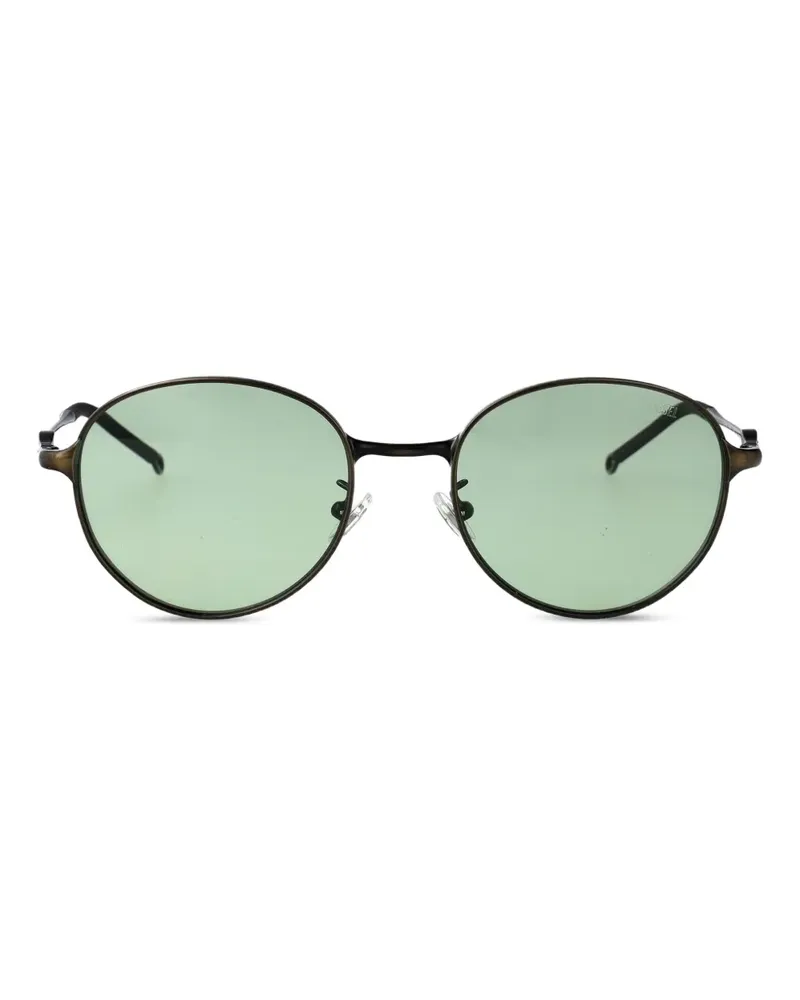 Diesel Sonnenbrille mit rundem Gestell - Schwarz Schwarz
