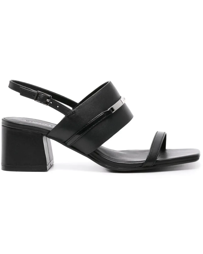 Calvin Klein Sandalen mit Logo-Schild 55mm - Schwarz Schwarz