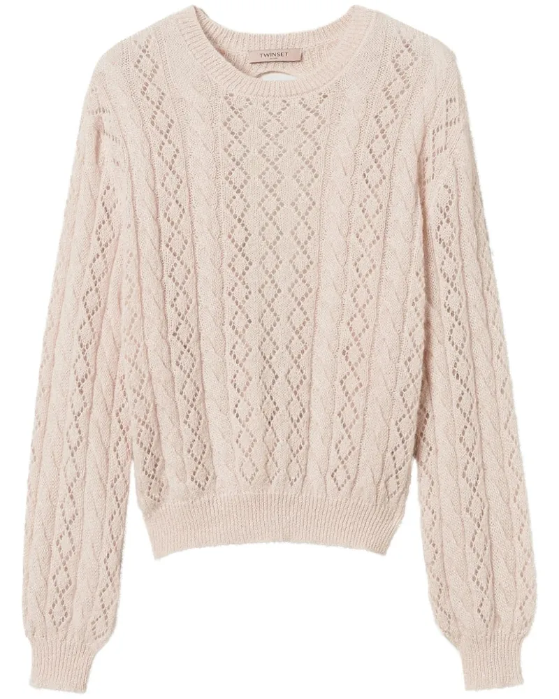 Twin-Set Pullover mit Zopfmuster - Nude Nude