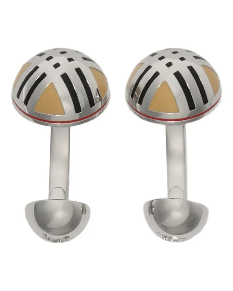 Burberry Manschettenknöpfe mit Karomuster - Silber Silber