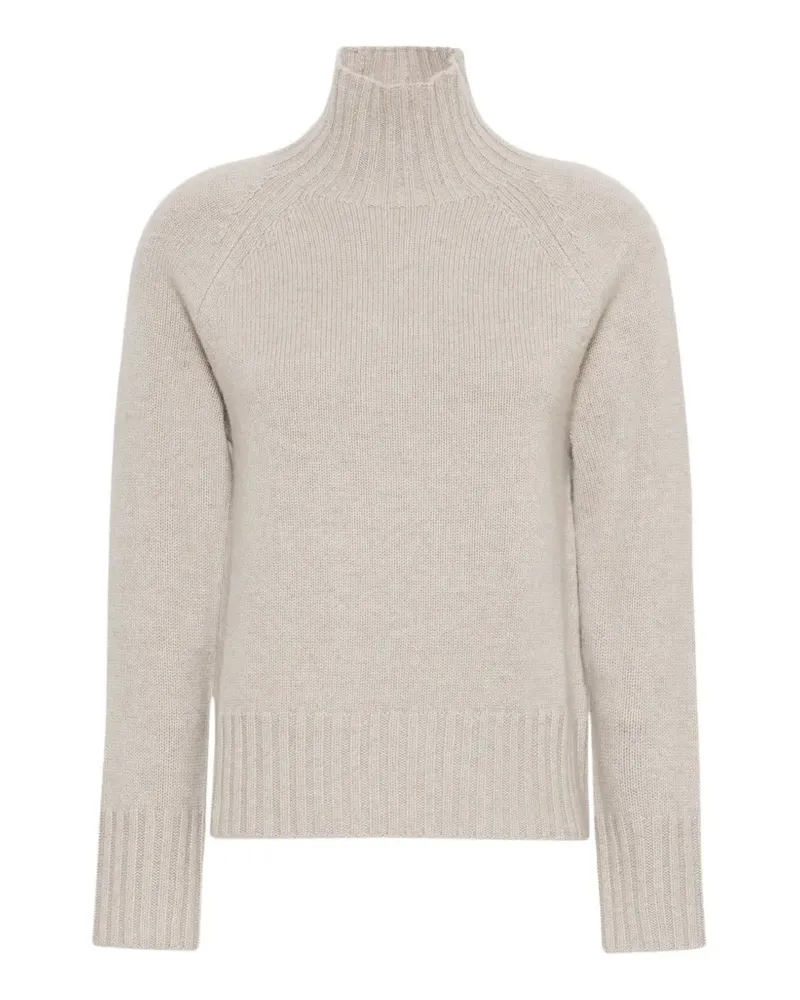 Max Mara Gerippter Rollkragenpullover - Nude Nude
