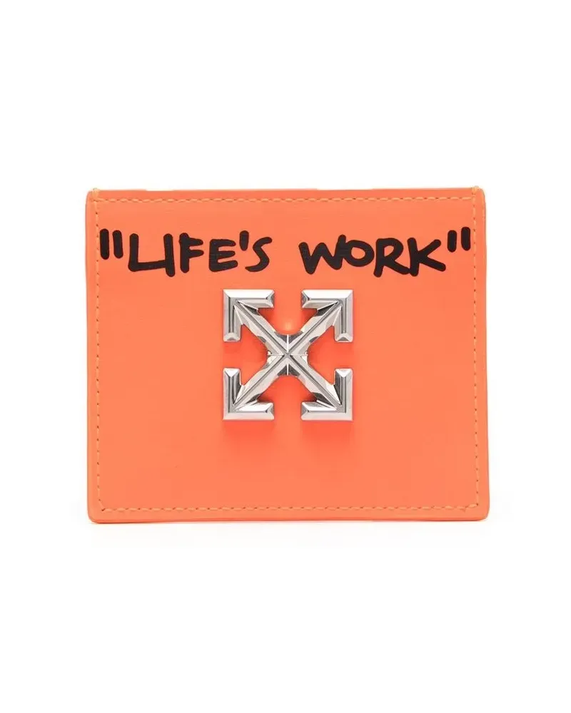 OFF-WHITE Kartenetui mit Logo-Schild - Orange Orange