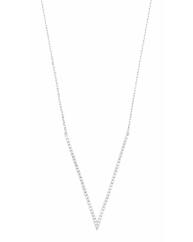 DJULA 18kt Weißgoldhalskette mit Diamanten - Silber Silber