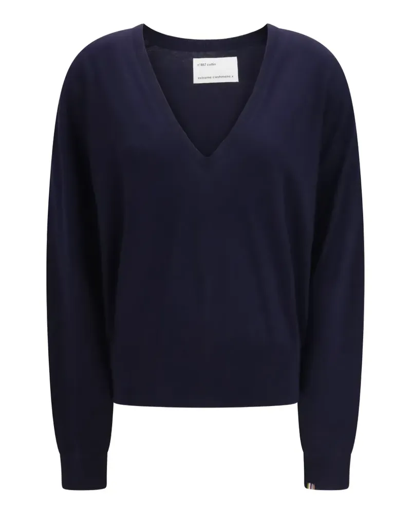 extreme cashmere N°467 Collin V-neck sweater - Blau Blau
