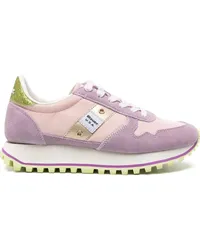 Blauer Millen Sneakers mit Einsätzen Rosa