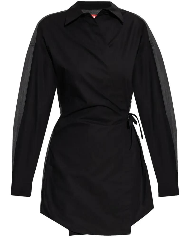 Diesel D-Elphi-Den Kleid - Schwarz Schwarz
