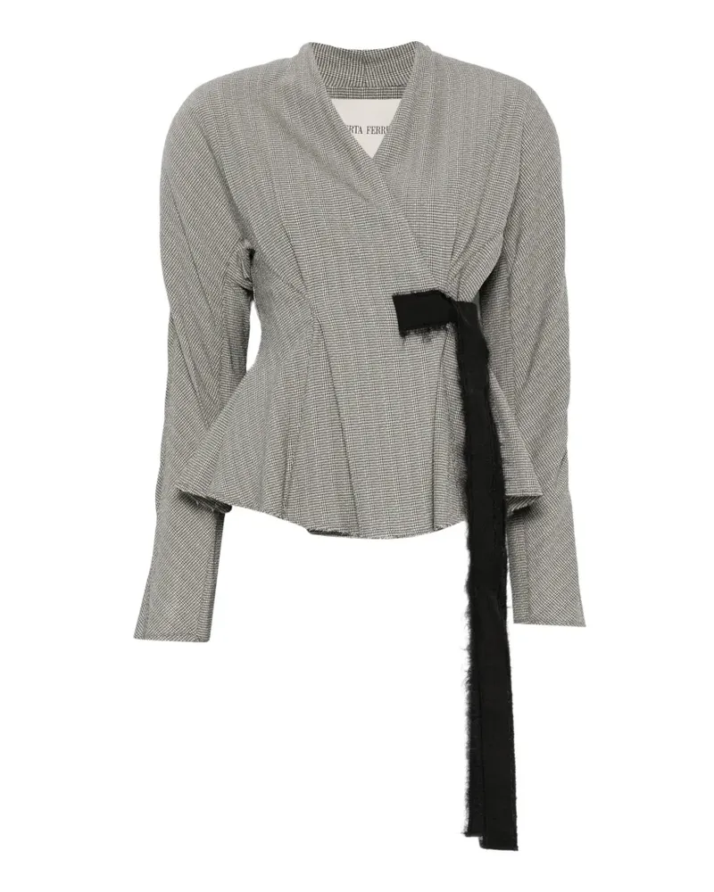 Alberta Ferretti Jacke mit Prince-of-Wales-Karo - Grau Grau