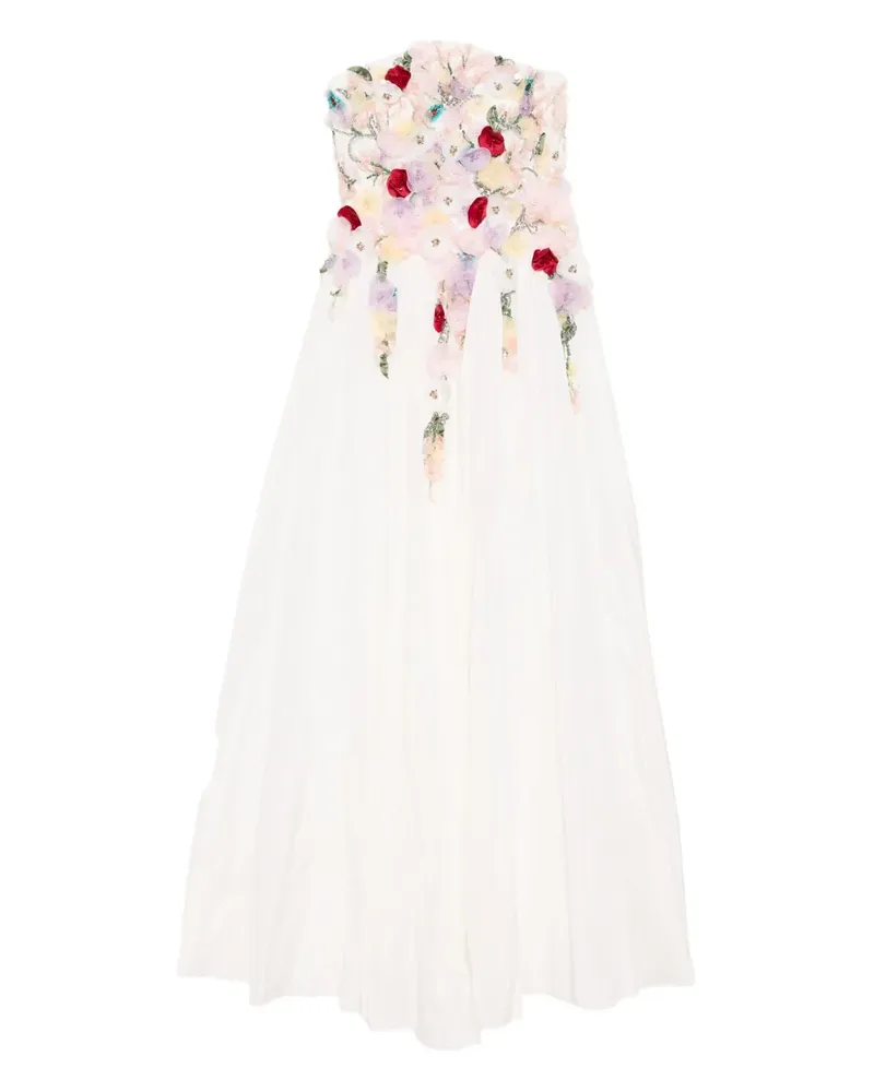 Saiid Kobeisy Abendkleid aus Taft - Nude Nude