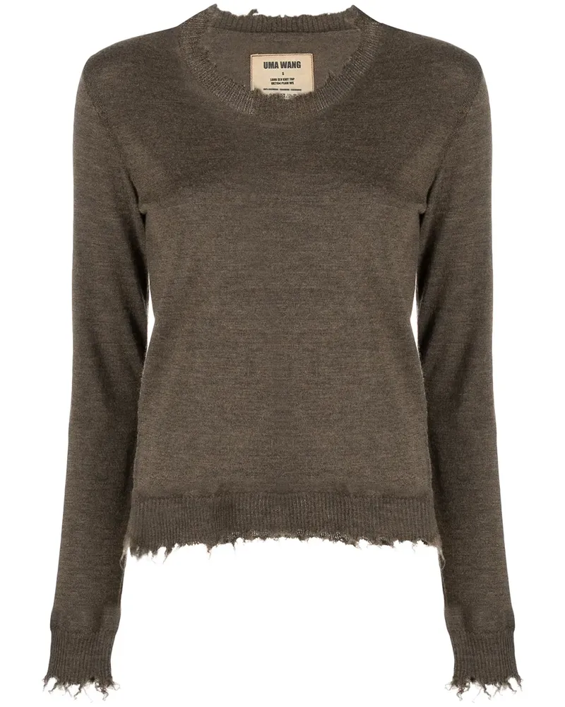 Uma Wang Kaschmirpullover mit rundem Ausschnitt - Braun Braun