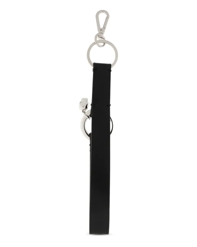 Alexander McQueen skull-motif leather keyring - Schwarz Schwarz