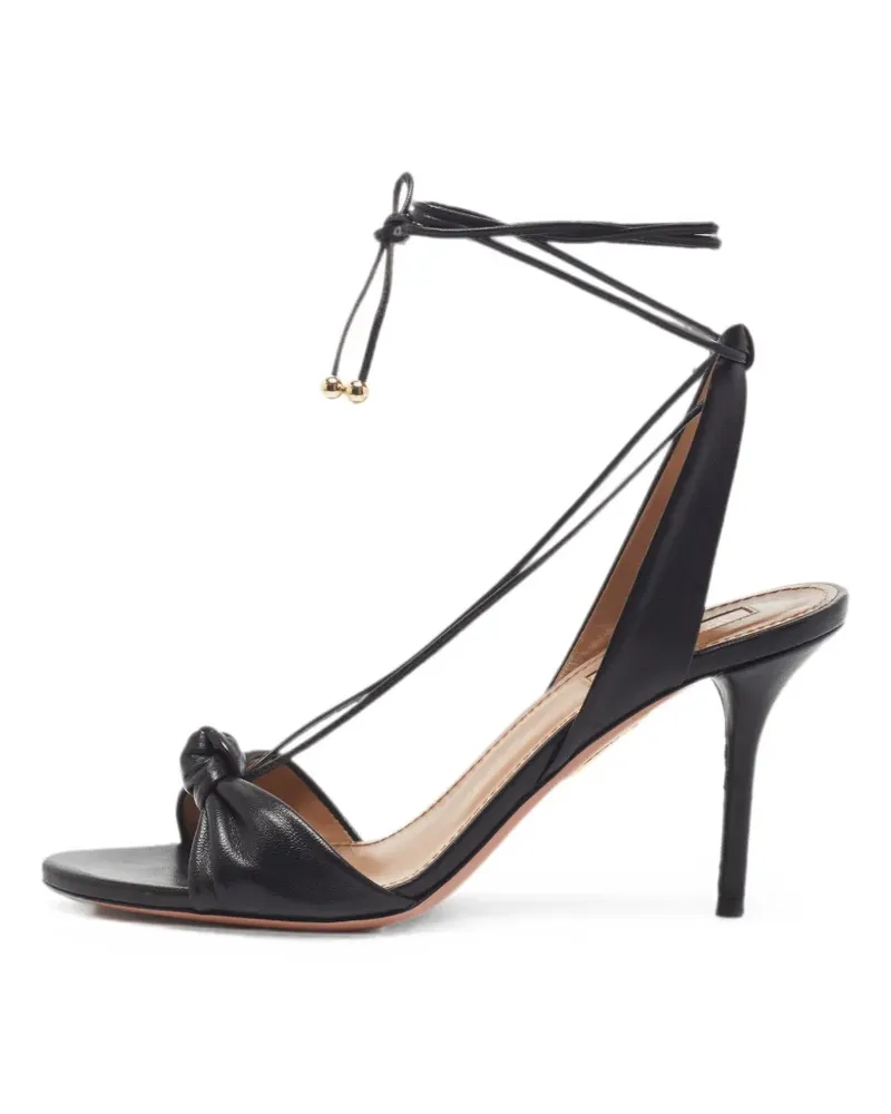 Aquazzura knotted.detail heeled sandals - Schwarz Schwarz