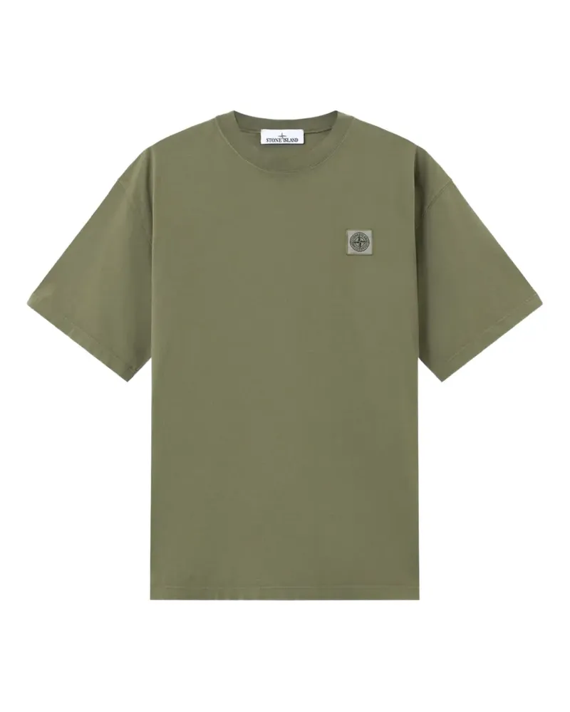 Stone Island 2100030 T-Shirt aus gekämmter Bio-Baumwolle - Grün Grün