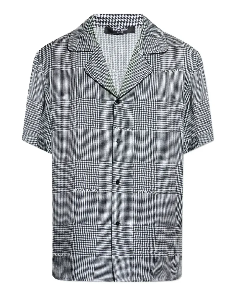 Balmain houndstooth-pattern shirt - Schwarz Schwarz