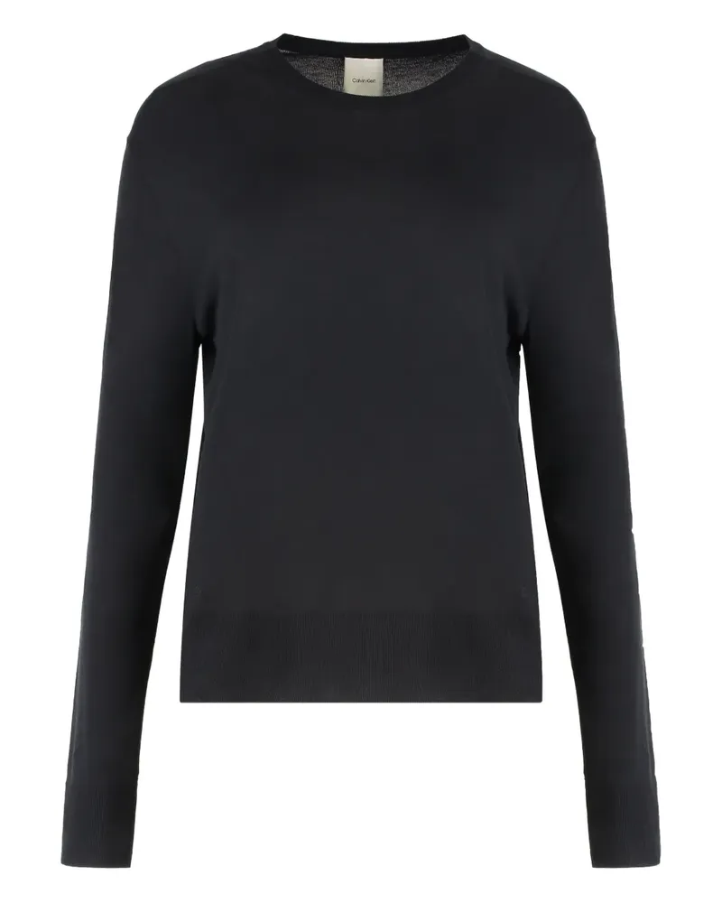Calvin Klein Pullover mit Rundhalsausschnitt - Schwarz Schwarz
