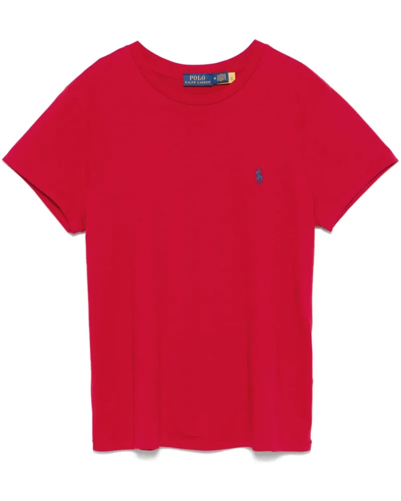 Ralph Lauren T-Shirt mit Polo Pony-Stickerei - Rot Rot