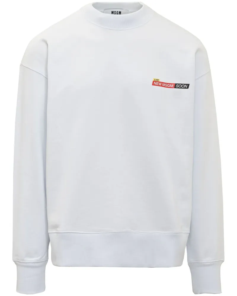 MSGM Sweatshirt mit grafischem Print - Weiß Weiß