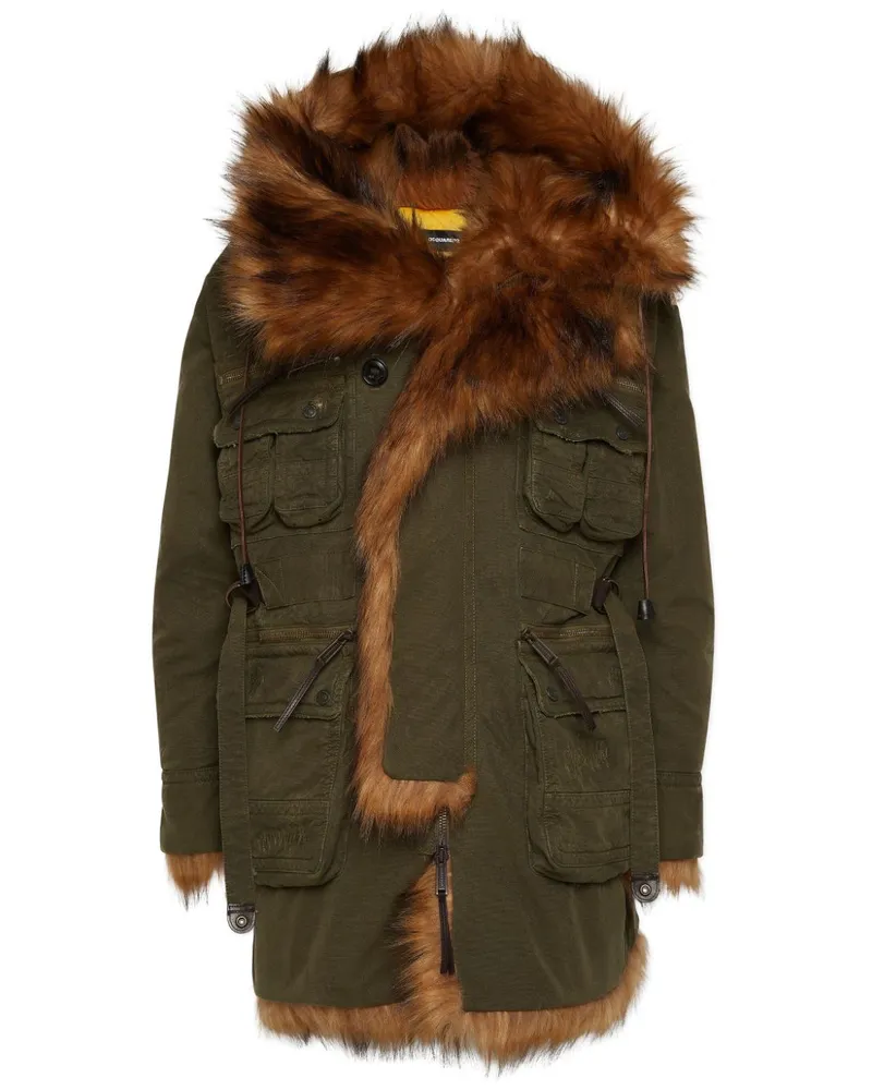 Dsquared2 Trenchcoat aus Faux Fur - Grün Grün