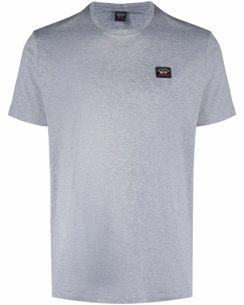 Paul & Shark T-Shirt mit Logo-Patch - Grau Grau