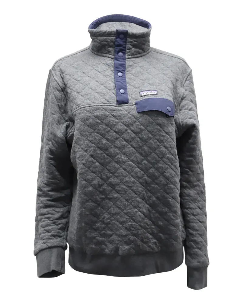 Patagonia Gestepptes Sweatshirt mit Druckknopf - Grau Grau