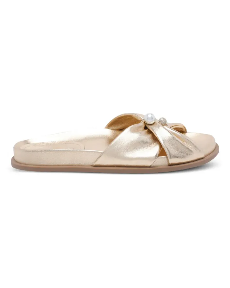 Jimmy Choo Rafi pearl-detail sandals - Gold Gold