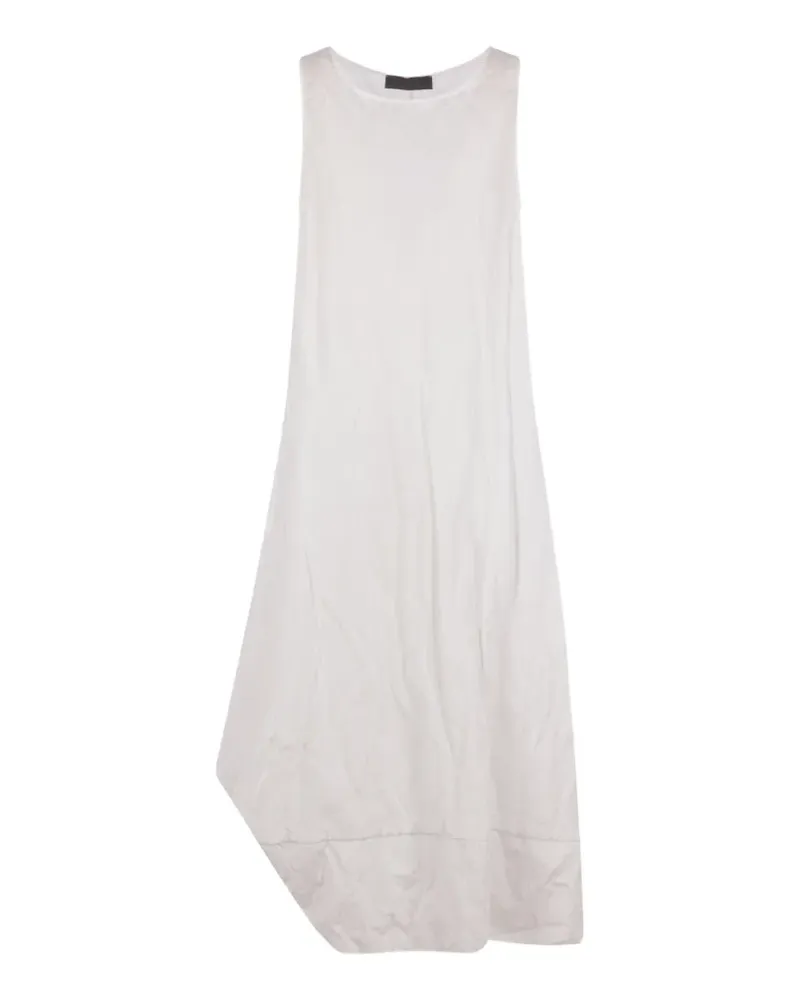 Maria Calderara crinkled asymmetric-hem dress - Weiß Weiß
