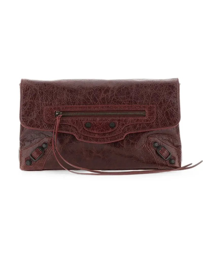 Balenciaga Le City clutch in berry red - Rot Rot