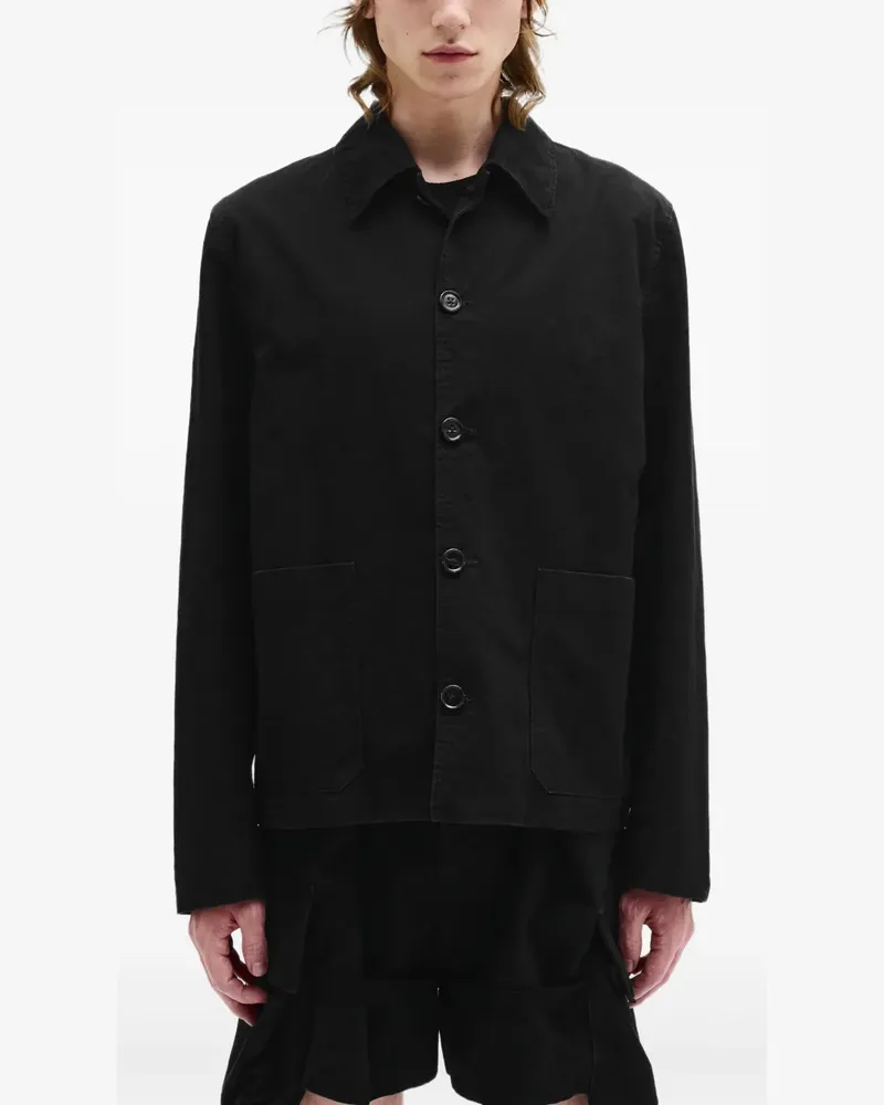 Ann Demeulemeester Klassische Hemdjacke - Schwarz Schwarz