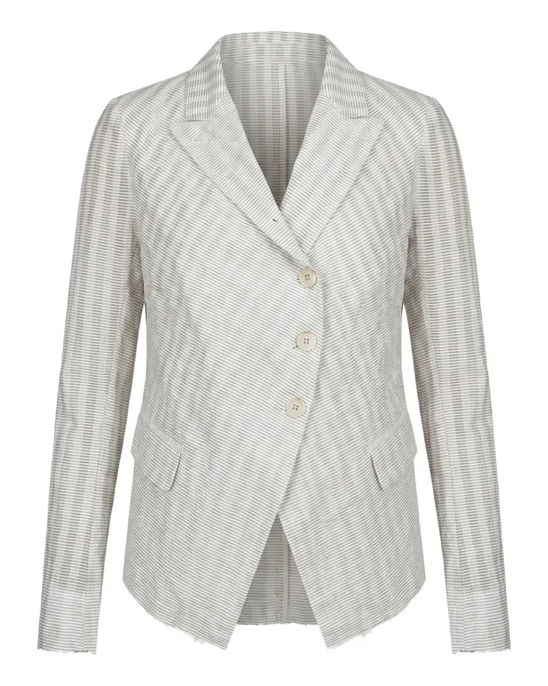 forme d'expression striped cutaway jacket - Weiß Weiß