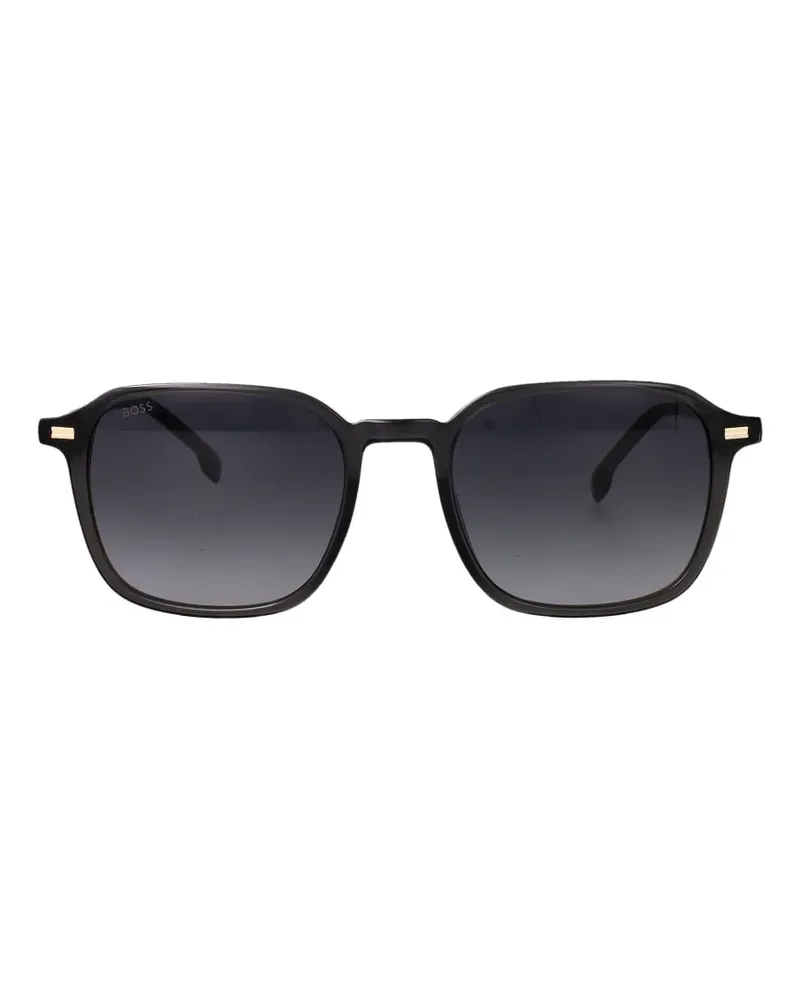 HUGO BOSS Sonnenbrille mit eckigem Gestell - Schwarz Schwarz