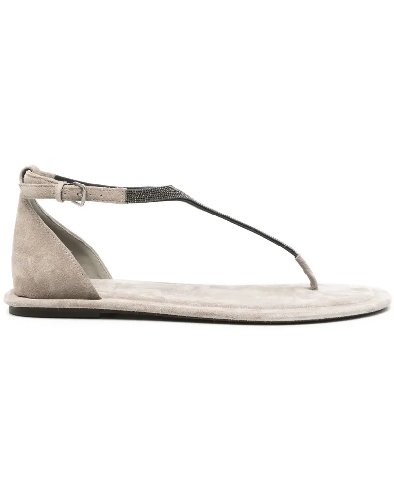 Brunello Cucinelli Sandalenmit Monili-Kette - Nude Nude