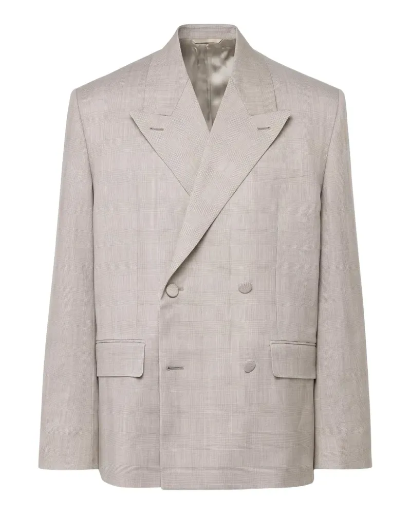 Givenchy peak lapel double-breasted blazer - Grau Grau