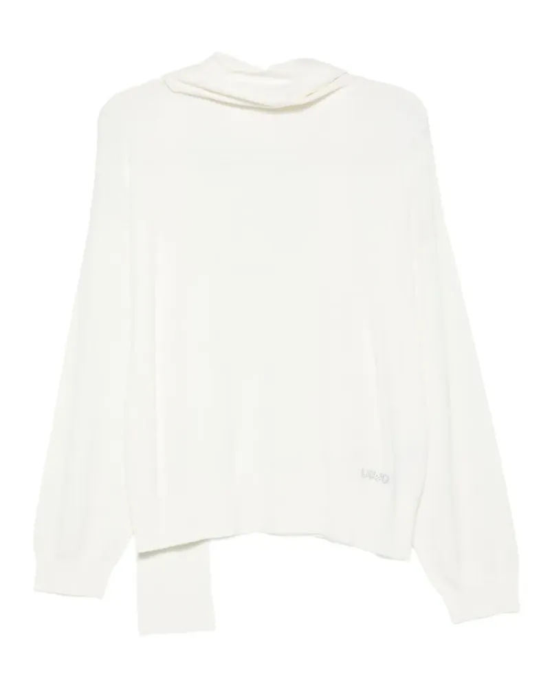 Liu Jo fine-knit tie-detail sweater - Weiß Weiß