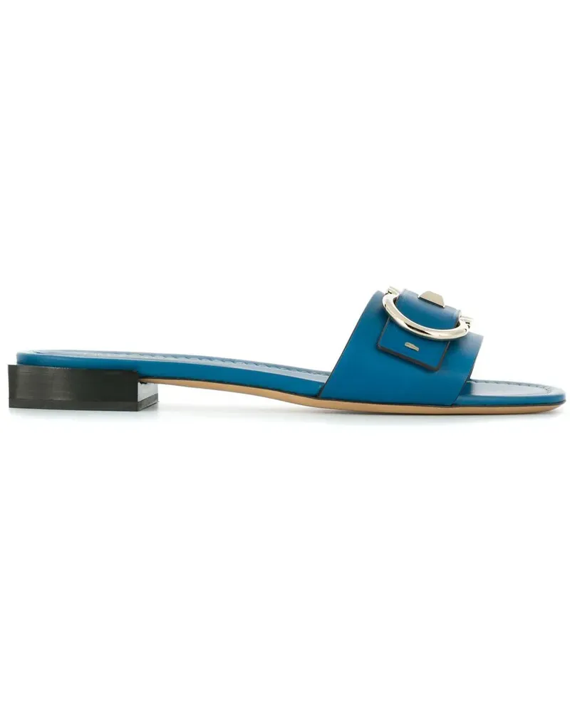 Ferragamo Pantoletten mit Gancio-Schnalle - Blau Blau