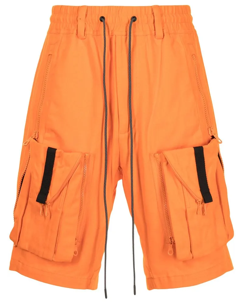 Mostly Heard Rarely Seen Zipoff Cargo-Shorts - Orange Orange